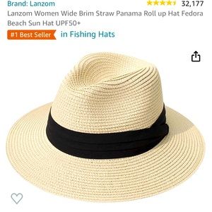 Women’s wide brim straw Panama hat